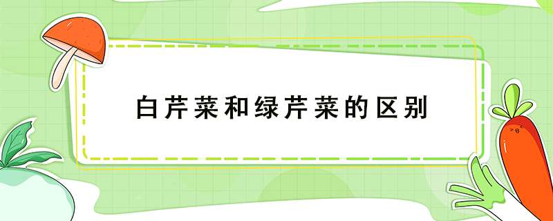 白芹菜和绿芹菜的区别